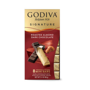 Roasted Almond Dark Chocolate Signature Mini Bars, Set of 12