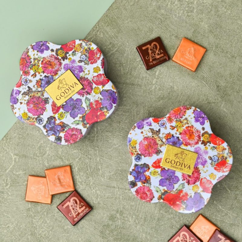 Spring Chocolate Carre Tin